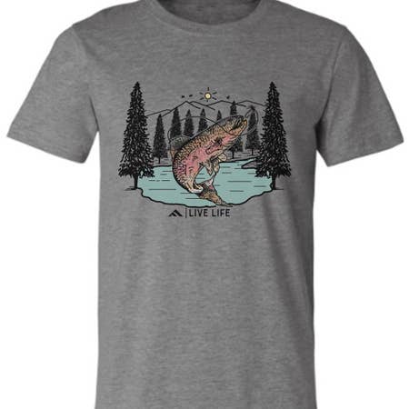 Live and Let Fly Fly Fishing T-Shirt T-Shirt : : Fashion