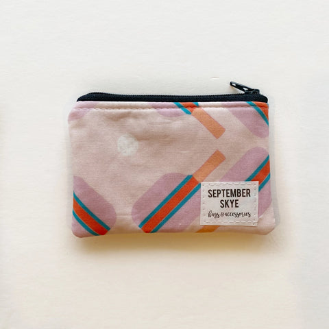 retro pink pickle ball coin purse