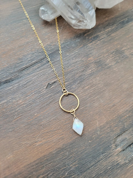 moonstone sterling necklace