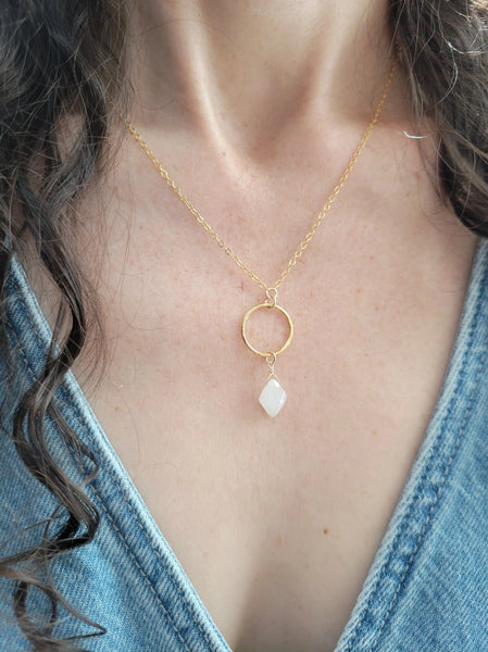 moonstone sterling necklace