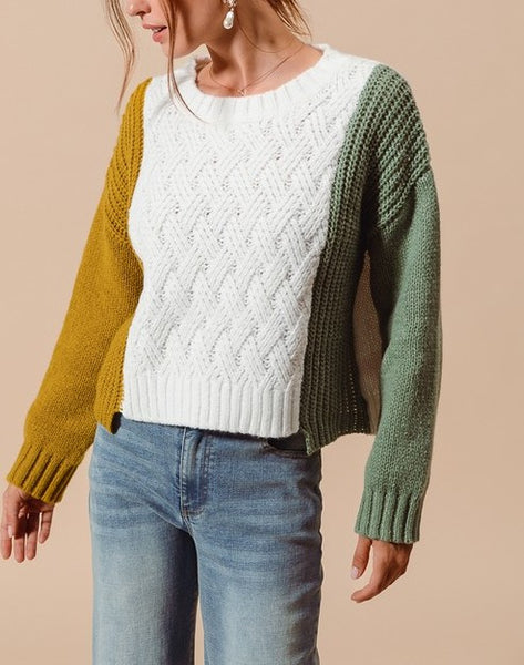 flynn color block sweater