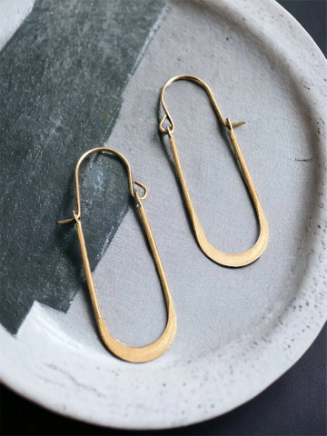 simple oval hoop earrings