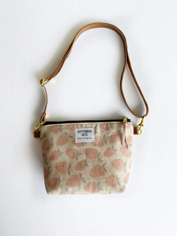 soft strawberry print crossbody