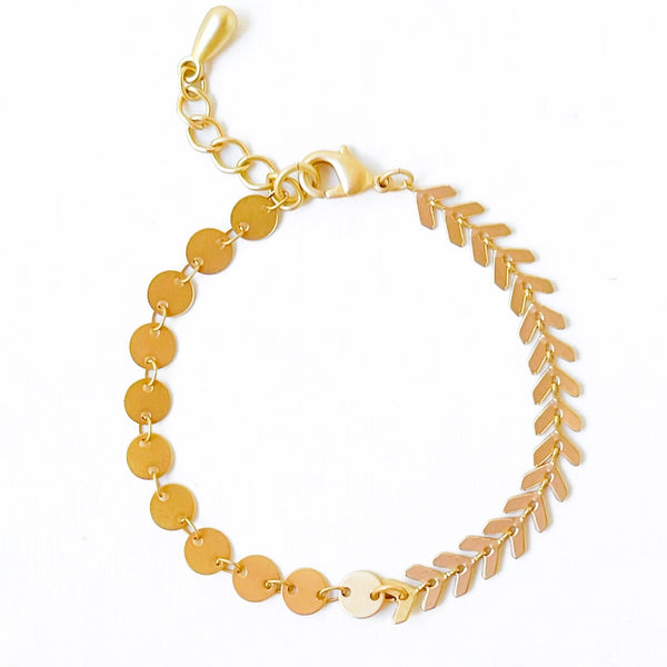 gold double design petite bracelet