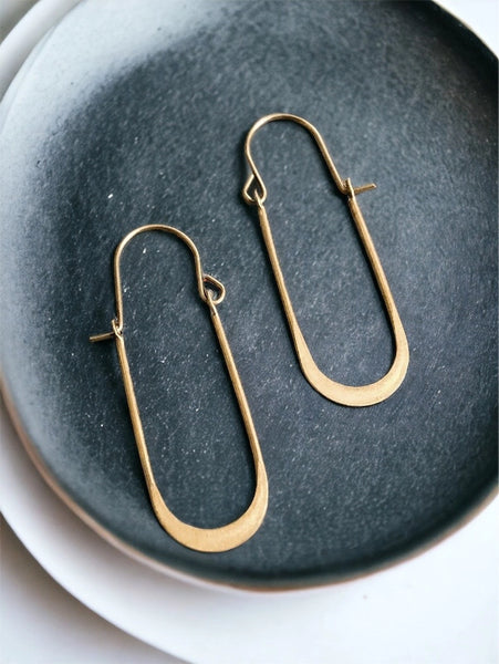 simple oval hoop earrings